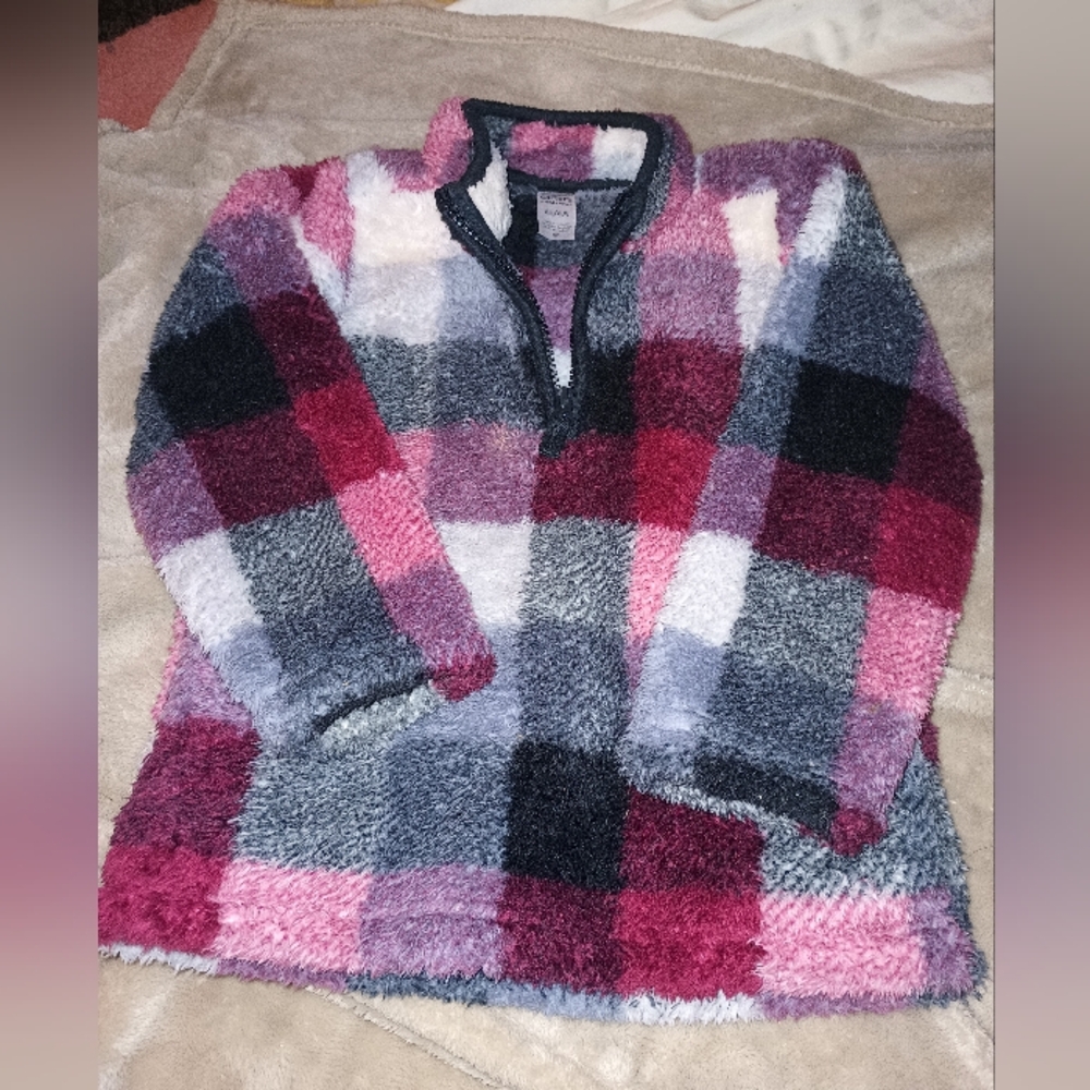 Carter's Multicolor Plaid  Pull Over Sweater. Size 4T. 100% Polyester.